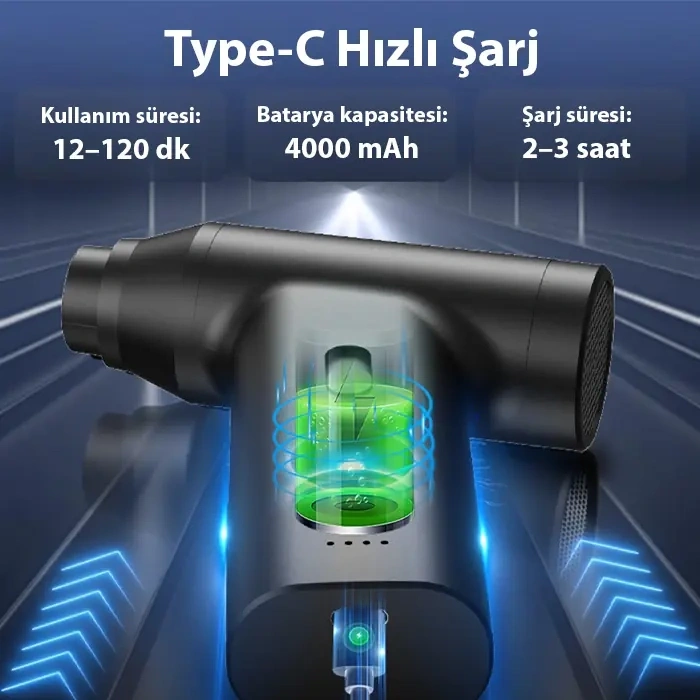 EZERE J02 Çift fonksiyonlu mini Araç süpürgesi & Turbo Fan Hava üfleyici-(5775)