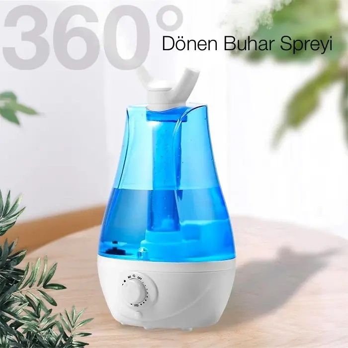 EZERE QTUM9 Çift Sprey Ultrasonik Hava Nemlendirici 3.5L KLS-204-(5775)