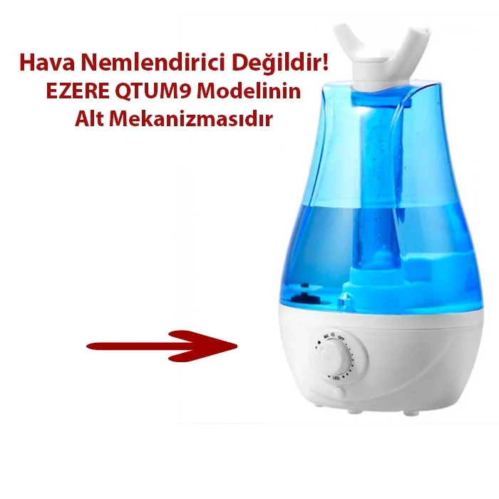 EZERE QTUM9 Çift Sprey Ultrasonik Hava Nemlendirici  Alt Haznesi-(5775)