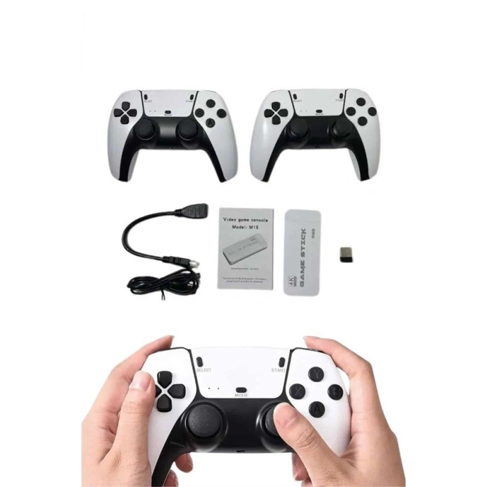 Game Stick 4K Retro Çift Kollu Atari Oyunlari +20000 Oyunlu Konsol Nostalji
