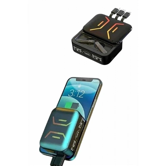 Gaming Bluetooth Kulaklık Dahili Powerbank Kablolu Düşük Gecikmeli Bluetooth 5.2