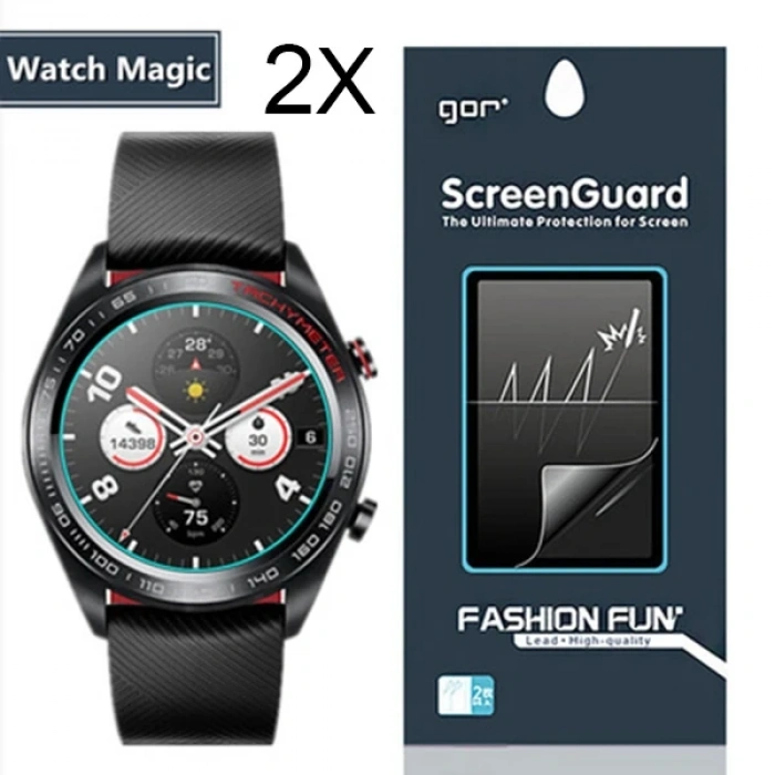 Gor Huawei Watch Magic 2 Darbe Emici Ekran Koruyucu 2 Adet Set-(5775)