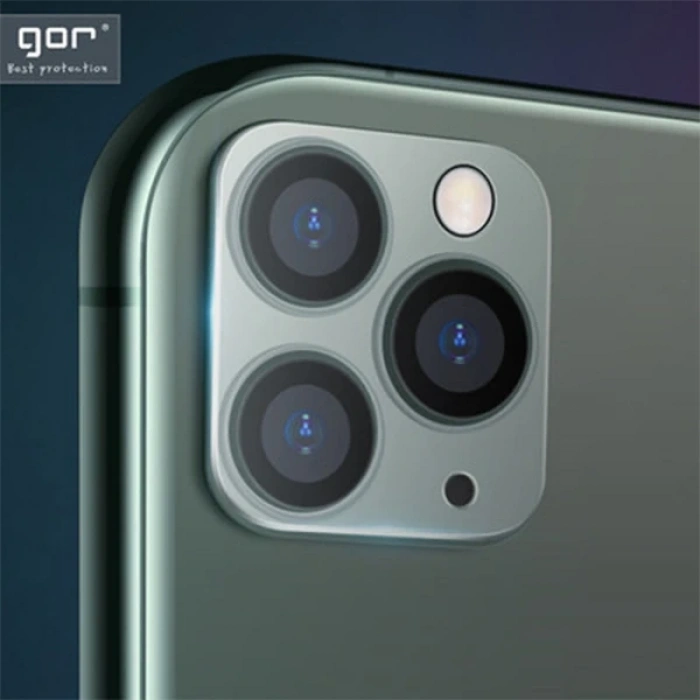 GOR İPhone 11 Pro/ 11 Pro Max Tempered Kamera Koruma Cam 2adet Set-(5775)
