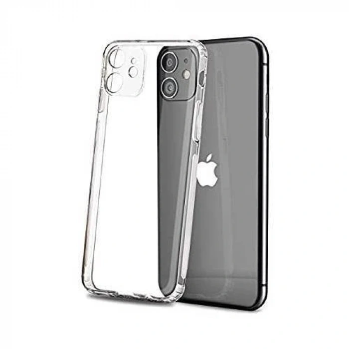 GOR İPhone 12 Pro 6.1 inch Kılıf Kamera Korumalı Şeffaf Silikon Kılıf-(5775)