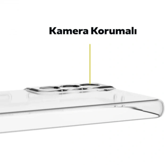 GOR Samsung Galaxy S21 Kılıf Kamera Korumalı Şeffaf Silikon Kılıf-(5775)