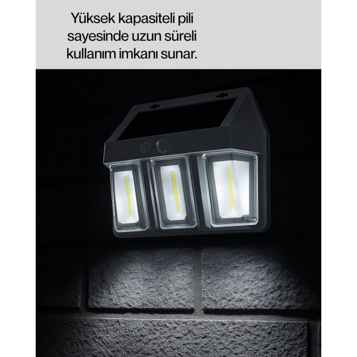 Güneş Enerjili Bahçe ve Duvar Aydınlatma – BK-618-3 LED Lamba