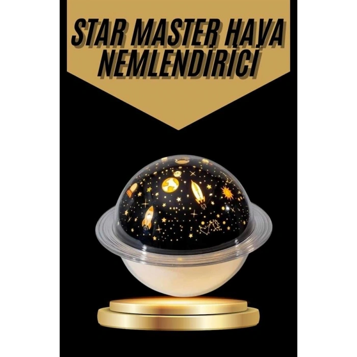Hava Nemlendirici Renk Değiştiren Oda Kokusu Yıldızlı Projektör
