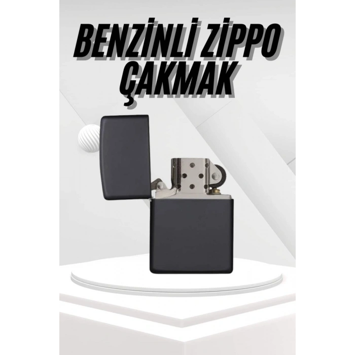 Hediyelik Zarif  Siyah Benzinli Çakmak
