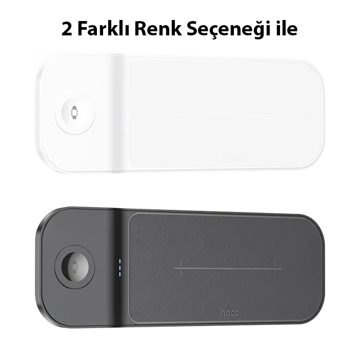 HOCO CQ5 3in1 Wireless Kablosuz Hızlı Şarj Standı (Telefon-Kulaklık-Apple watch)-(5775)