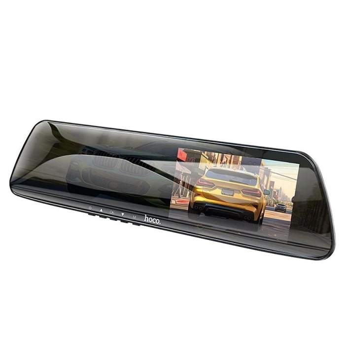 Hoco DV4  DVR Ön Ve Arka Sürüş Kaydedici 45 İnç LCD Dikiz Aynası Araç kamerası-(5775)