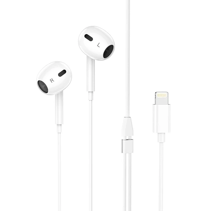 HOCO M1 Max iPhone Lightning Kulakiçi Mikrofonlu Kablolu Kulaklık-(5775)