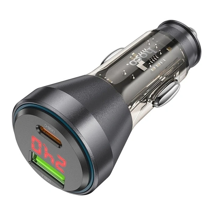 HOCO NZ12B Unimpeded PD48W USB + Type-C Araç Çakmaklık Hızlı Şarj Aleti-(5775)