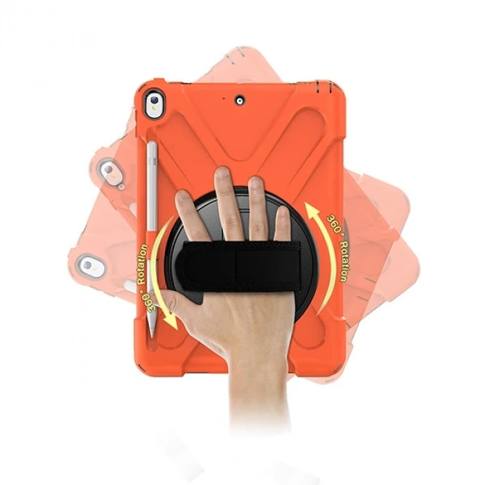 İPad Pro 10.5 Air10.5 2019 Kalem Yerli Standlı Zırh Kılıf Shockproof case-(5775)