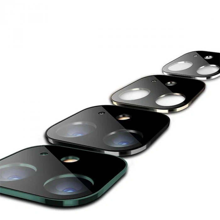 iPhone 11 6.1 İnch 3D Metal Kamera Koruyucu Metal Lens-(5775)