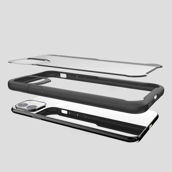 İPhone 11 Pro Max 6.5 İnch Shock Absorption PC+TPU Darbe Emici Kılıf-(5775)