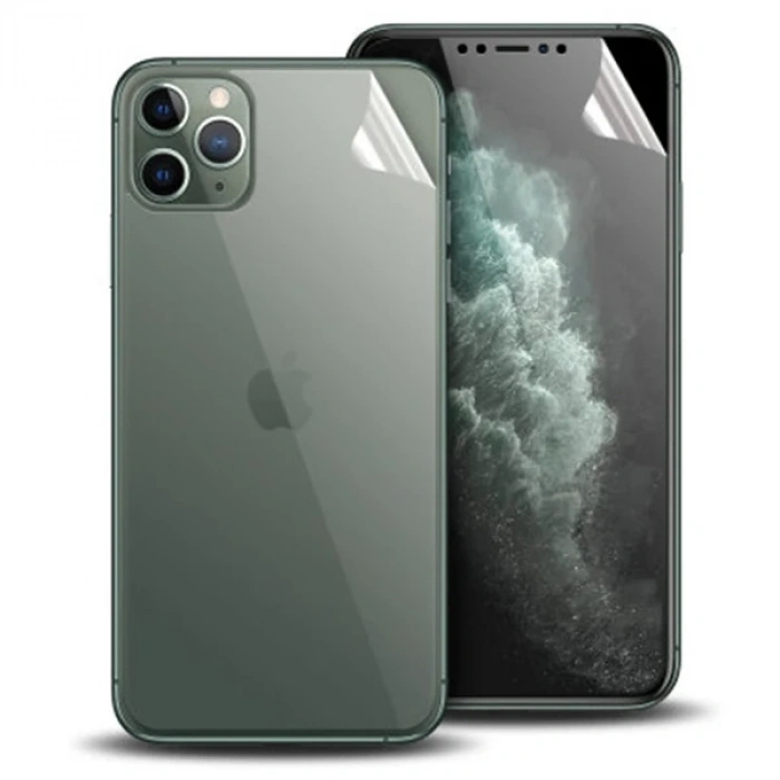 İPhone 11 Pro Max 6.7 Film Ön Arka Full Koruyucu Membran Nano Hidrojel Koruyucu Set-(5775)