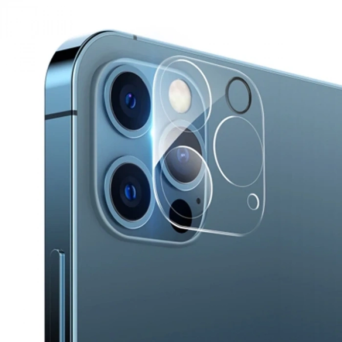 iPhone 12 Pro Max 6.7 Hat-Prince 9H 3D Full Tempered Cam Kamera Koruyucu-(5775)