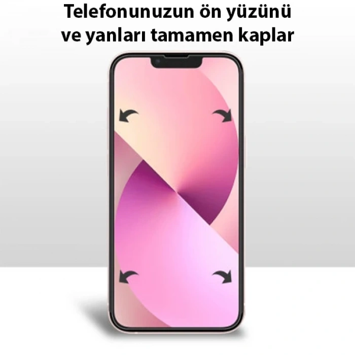 iPhone 13 Mini 5.4 Film Ön Arka Full Koruyucu Nano Hidrojel Koruyucu Set-(5775)