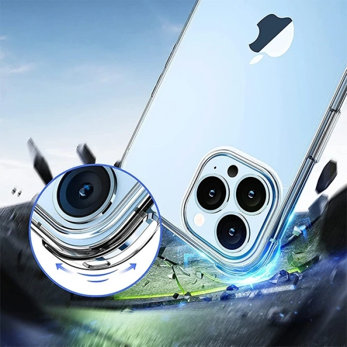 iPhone 13 Pro 6.1inç Anti-Drop Shockproof Darbe Emici Silikon Kılıf-(5775)