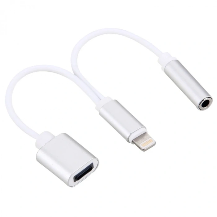 iPhone 14-13-12-11 3.5mm Kulaklık ve Şarj Dönüştürücü-(5775)