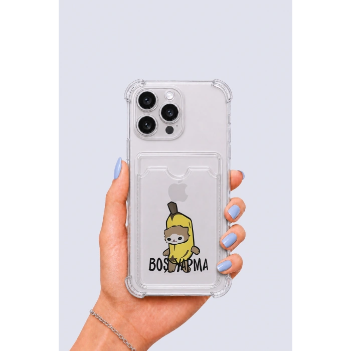 iPhone 15 Pro Max Kartlıklı Boş Yapma Desenli Kılıf