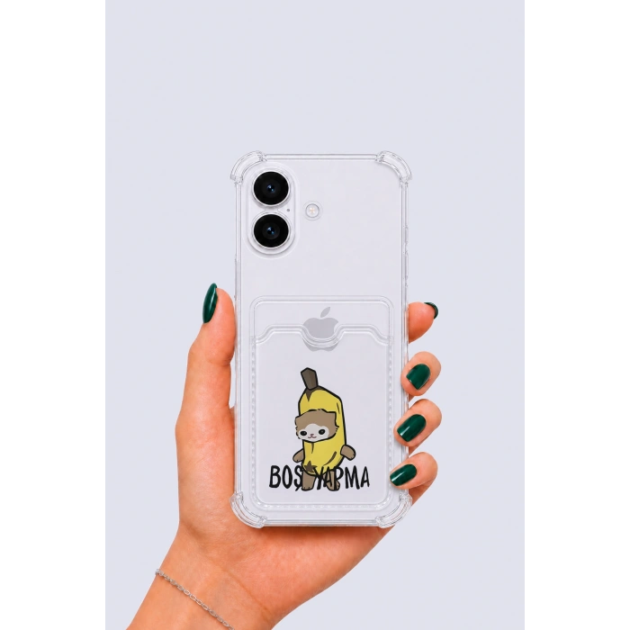 iPhone 17 Kartlıklı Boş Yapma Desenli Kılıf
