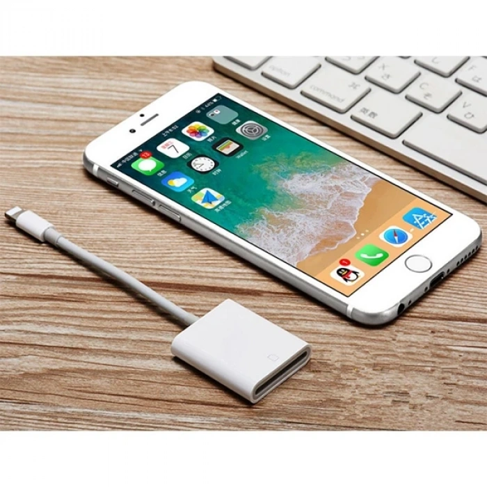 İPhone/İPad Lightning To SD Kart Hafıza Kart Adaptörü NK105-(5775)