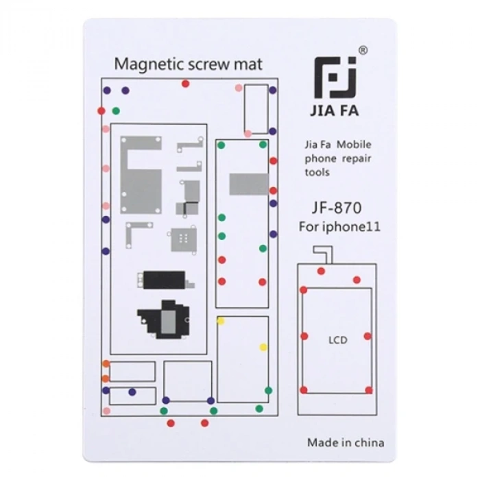 JIAFA JF-870 iPhone 11 6.1 İnc Mıknatıslı Çalışma Hasırı Vida Gostergeli-(5775)
