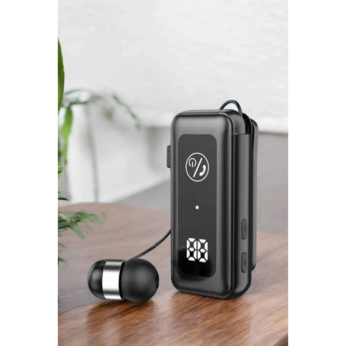 Kablolu Bluetooth Kulaklık Kulak İçi Stereo Mikrofonlu Dijital Göstergeli