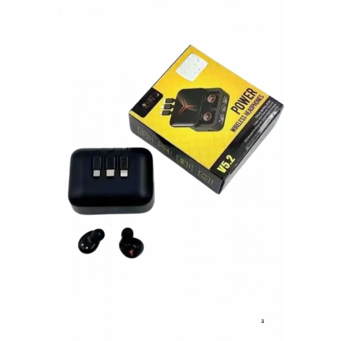 Kablosuz Bluetooth Kulaklık Powerbank Özellikli Göstergeli Hd Mikrofon