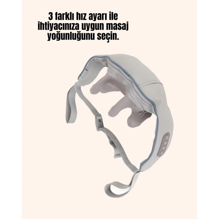 Kablosuz Boyun ve Omuz Masaj Aleti | Isıtmalı ve Yoğurmalı