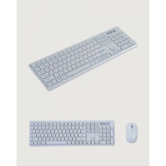 Kablosuz Klavye ve Mouse Seti - Ergonomik Tasarım Sessiz Kullanım Geniş Uyumluluk