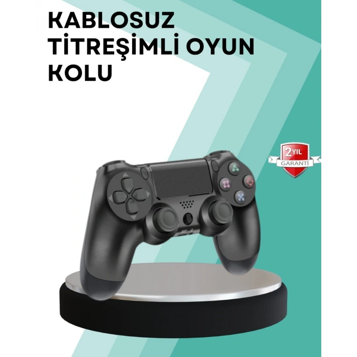 Kablosuz PS4 Oyun Kolu – Çift Titreşimli Motor Uzun Pil Ömrü ve Hassas Kontrol