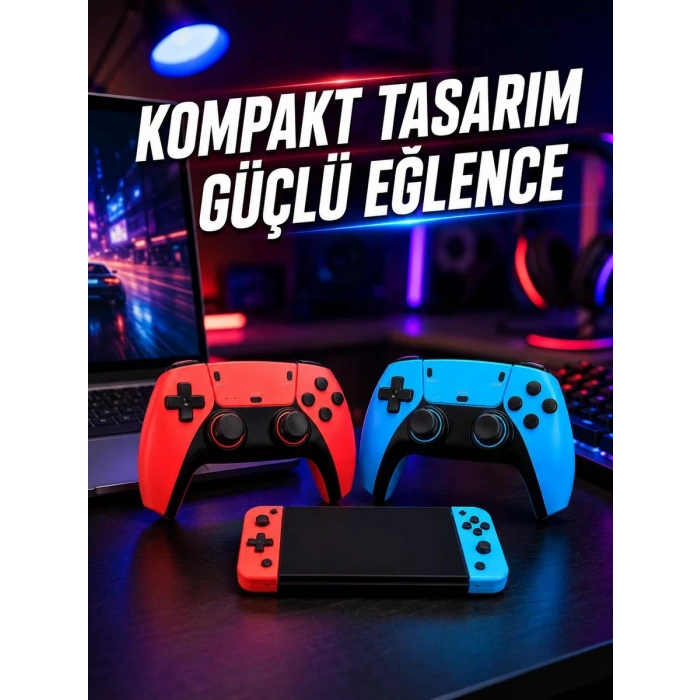 Kablosuz Retro Oyun Konsolu HDMI TV Bağlantılı Çift Gamepad Seti