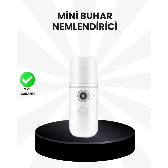 Kablosuz Şarjlı Mini Buhar Nemlendirici – Cilt ve Ortam İçin Taşınabilir Akıllı Cihaz