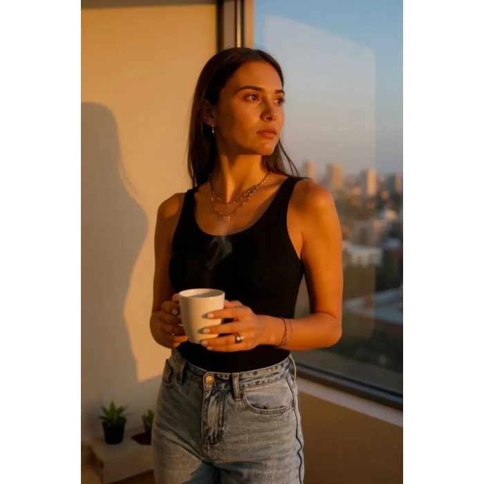 Kadın Siyah Kolsuz Kalın Askılı Uzun Crop Top Bluz & Atlet – Şık, Rahat ve Kolay Kombinlenebilir