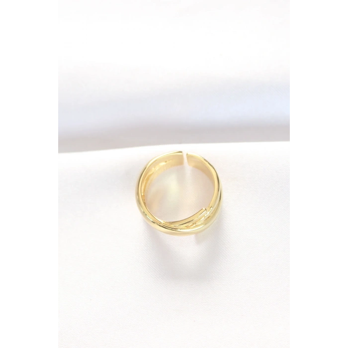 Kalın Gold Renk Ayarlanabilir Yüzük 5886