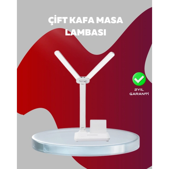 Kısılabilir LED Masa Lambası – Kalemlik Telefon Standı ve Okuma Işığı Bir Arada