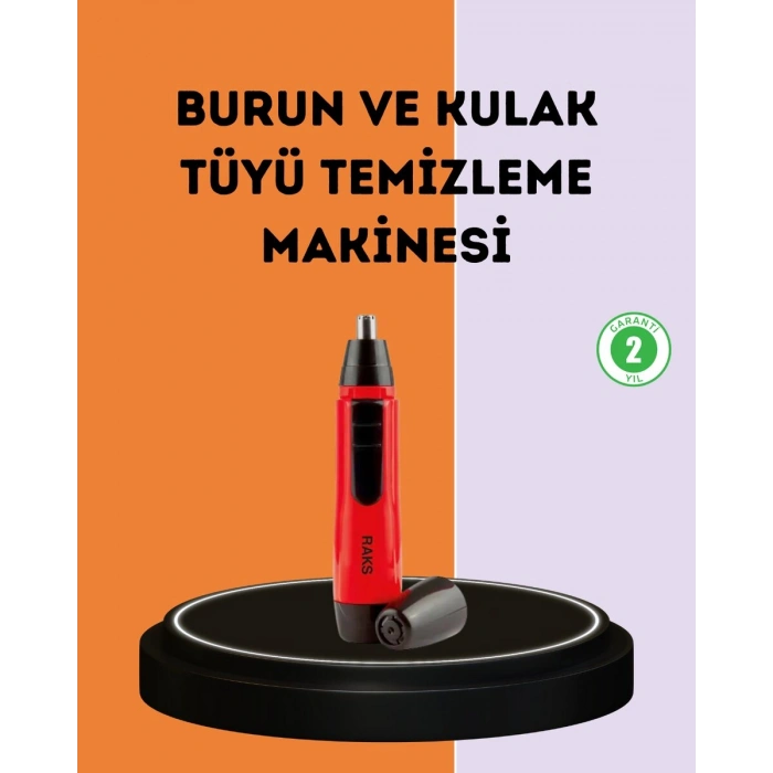 Kulak Burun Tüy Temizleme Makinesi Raks Leo Pilli Kuru Kullanım