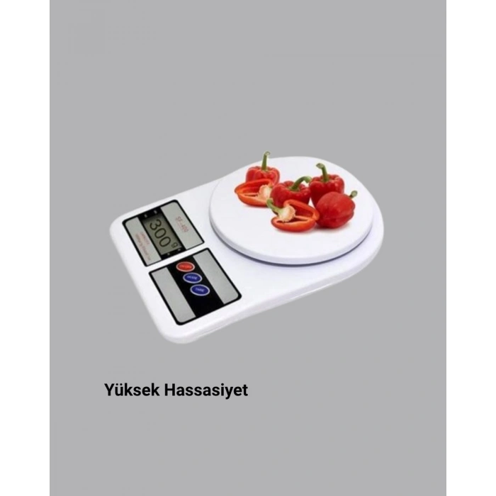 LCD Ekranlı Hassas Dijital Mutfak Terazisi – 5kg Kapasite 1g Hassasiyet