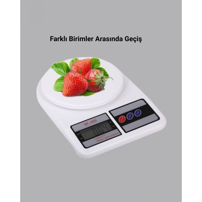 LCD Ekranlı Hassas Dijital Mutfak Terazisi – 5kg Kapasite 1g Hassasiyet