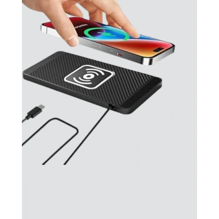 Manyetik Şarj Pedi 7.5W 10W 15W Hızlı Şarj Kaymaz Tabanlı