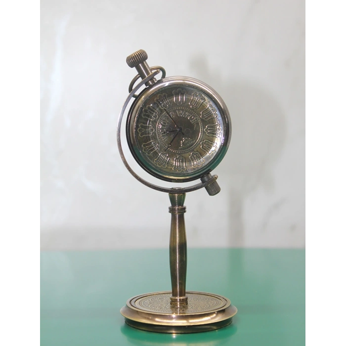 Masa Üstü Pirinç Saat Model 6