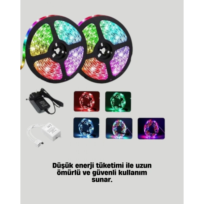 Müziğe Duyarlı Renkli Smart Şerit LED Işık USB Bağlantılı Ambiyans Aydınlatma