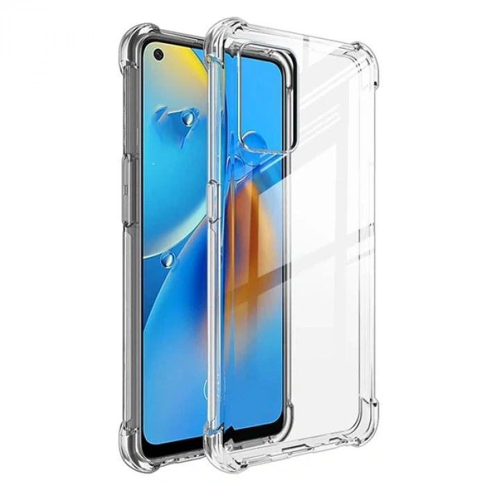 OPPO Reno F19-A74 Kamera Korumalı Shockproof Silikon Kılıf-(5775)