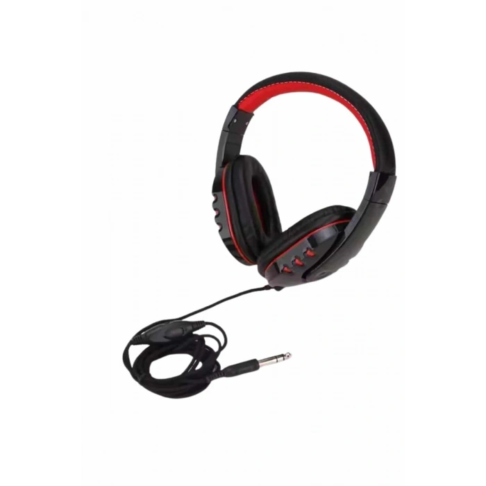 Oyuncu Kulaklığı Kulak Üstü Kablolu Stereo Mikrofonlu Yumuşak Kulak Yastığı