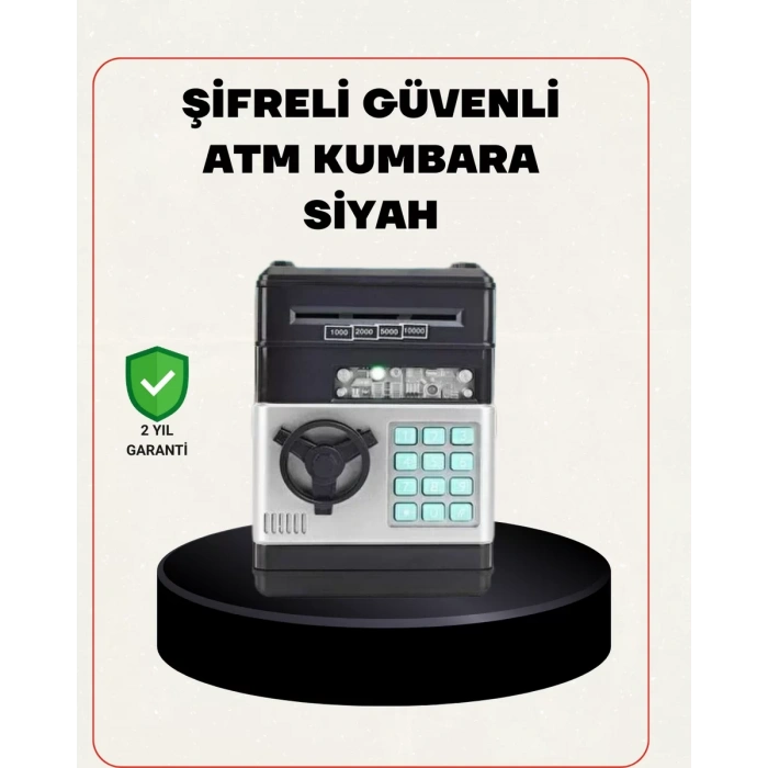 Para Kasası Görünümlü Elektronik Şifreli Kumbara