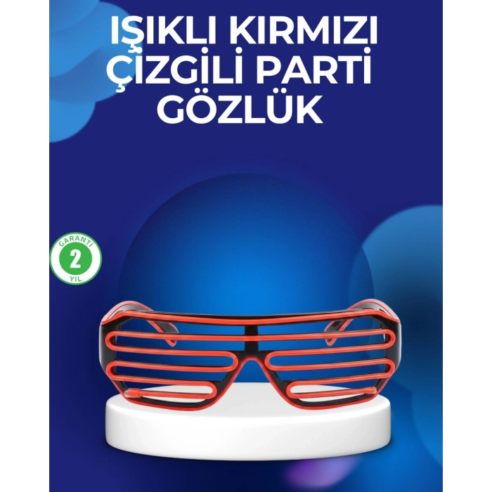 Parti ve Festival Aksesuarı LED Işıklı Gözlük