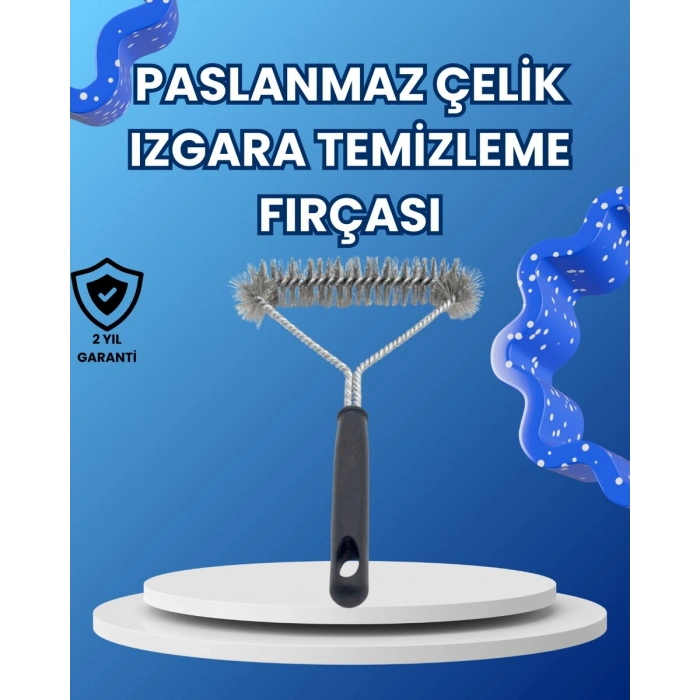 Paslanmaz Çelik Izgara Temizleme Fırçası Mangal ve Barbekü İçin
