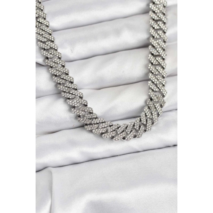 Pirinç Cuba Chain Gurmet Model Kolye 5886